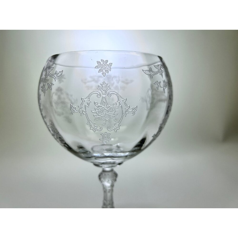 Set Of 4 Fostoria Navarre Clear Magnum Balloon Optic Wine Glasses 148773 - Picture 3 of 6